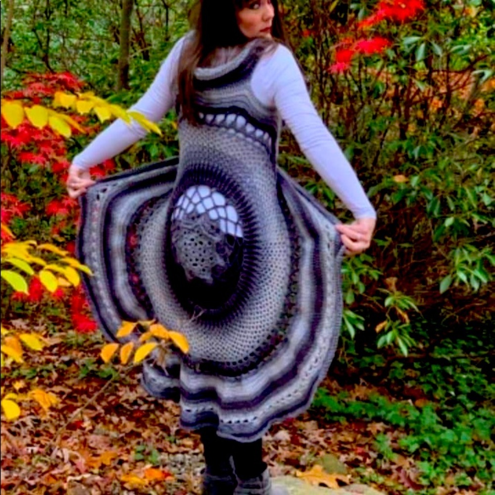 Hand crocheted Mandela vest